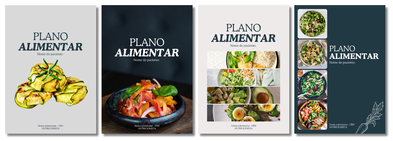 Modelos de capa de plano alimentar