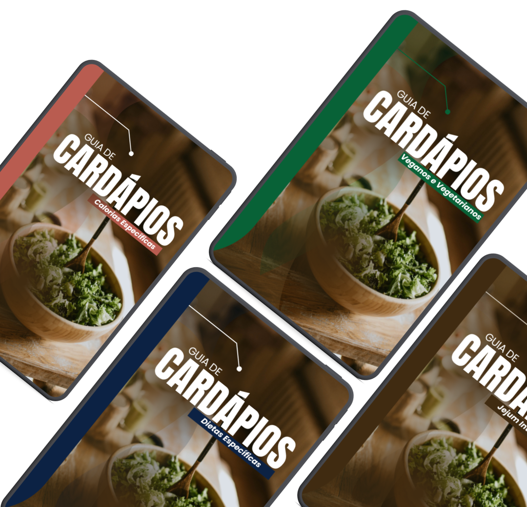 Guias de Cardápios de Calorias Específicas, Veganos e Vegetarianos, Dietas Específicas e Jejum Intermitente em tablets
